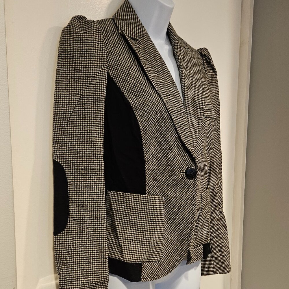 DVF 'Theobald' Blazer-Jacket, Houndstooth Print, Size 6 - Picture 2 of 13